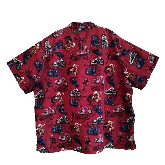 Roadster Originals Button Up Shirt Men's 3XL All Over Motorcycle Print - Picture 4 of 4